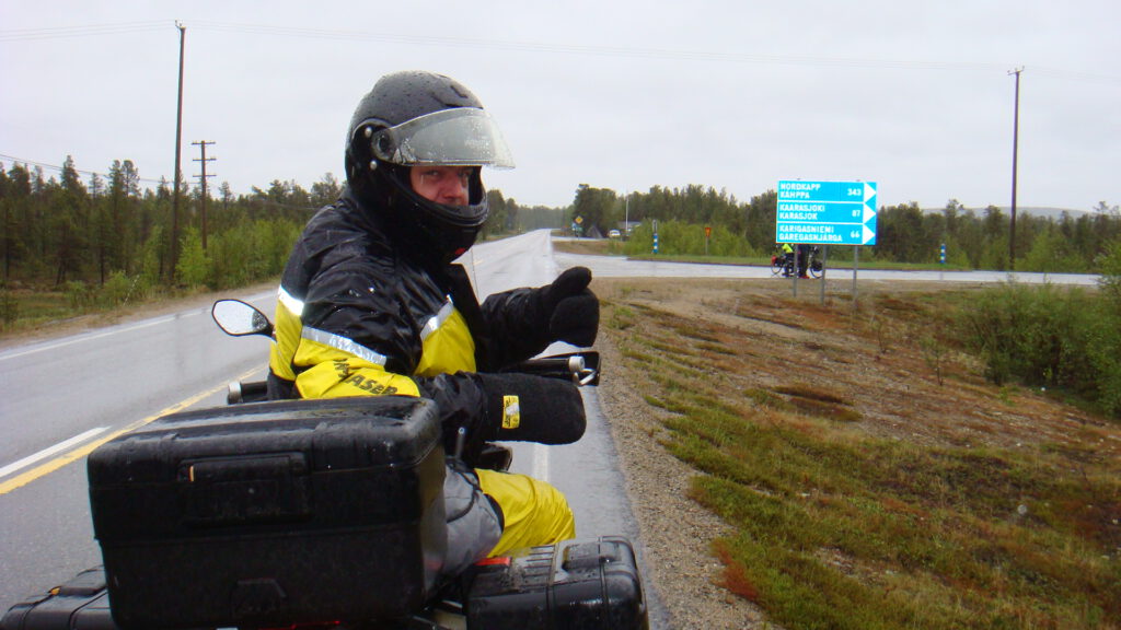 Mit dem Motorrad zum Nordkapp - Nordkapp in Sicht