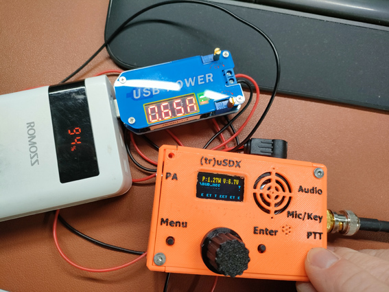 DL7JU Messung am Trusdx Stromverbrauch