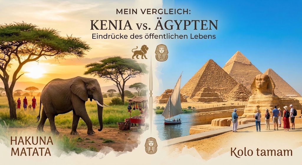 Vergleich der Eindrücke des öffentlichen Lebens